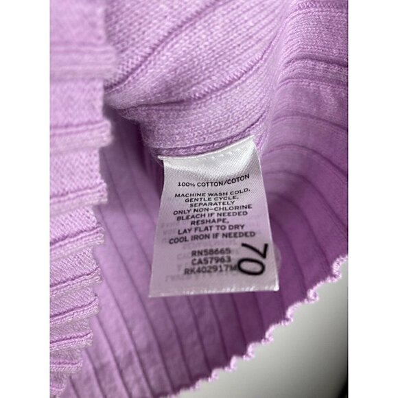 Abound Top Size Medium Women's Half Sleeve Ribbed Button Pullover 100% Cotton - Picture 4 of 5